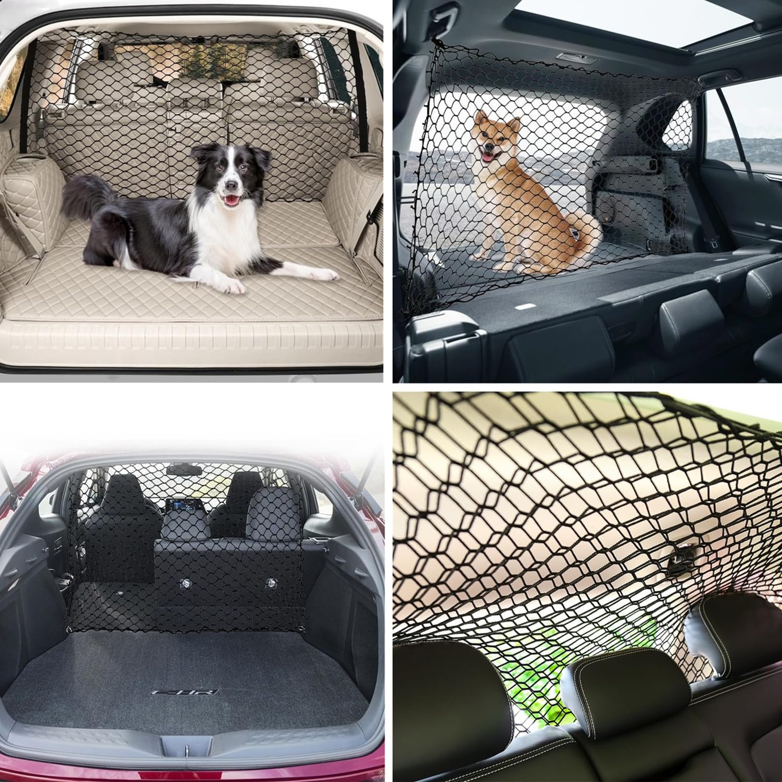 Barriera Cane Auto, per Hyundai Tucson SUV 2020-2024 2025 Porta Regolabile per Bagagliaio Rete di Separazione Cani Tronco Auto Mesh Sicurezza Griglia
