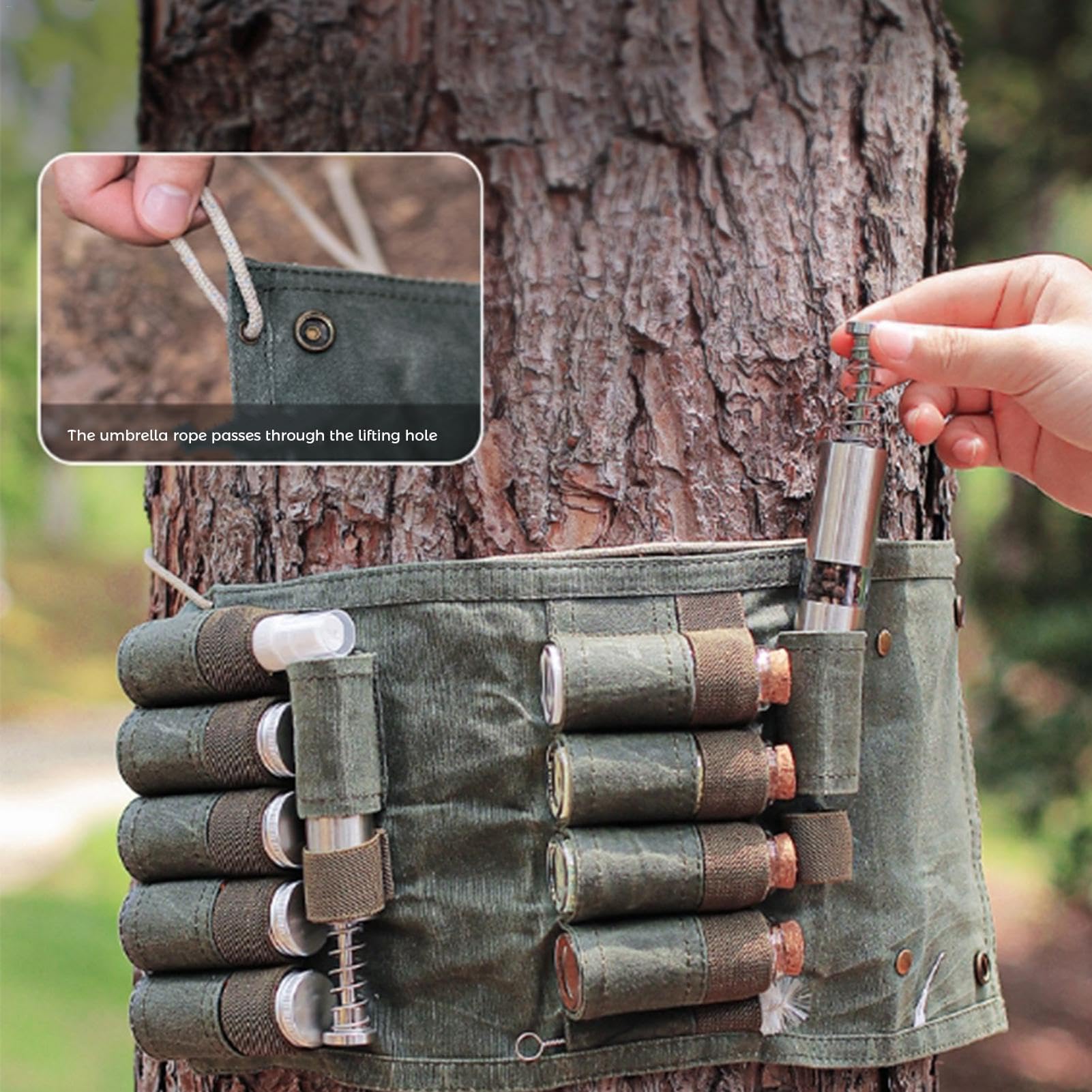 Backpacking Gewürze Kit - 12-teiliger Multi-Gewürzbehälter für Camping & Reisen, inklusive Aufbewahrungstasche und Gewürzbehälter für Outdoor-Kochen