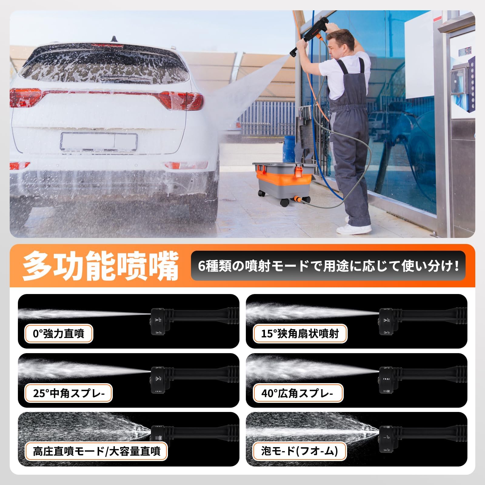 Amazon | 【Kisouya 新登場】高圧洗浄機 コードレス 充電式 9MPa強力