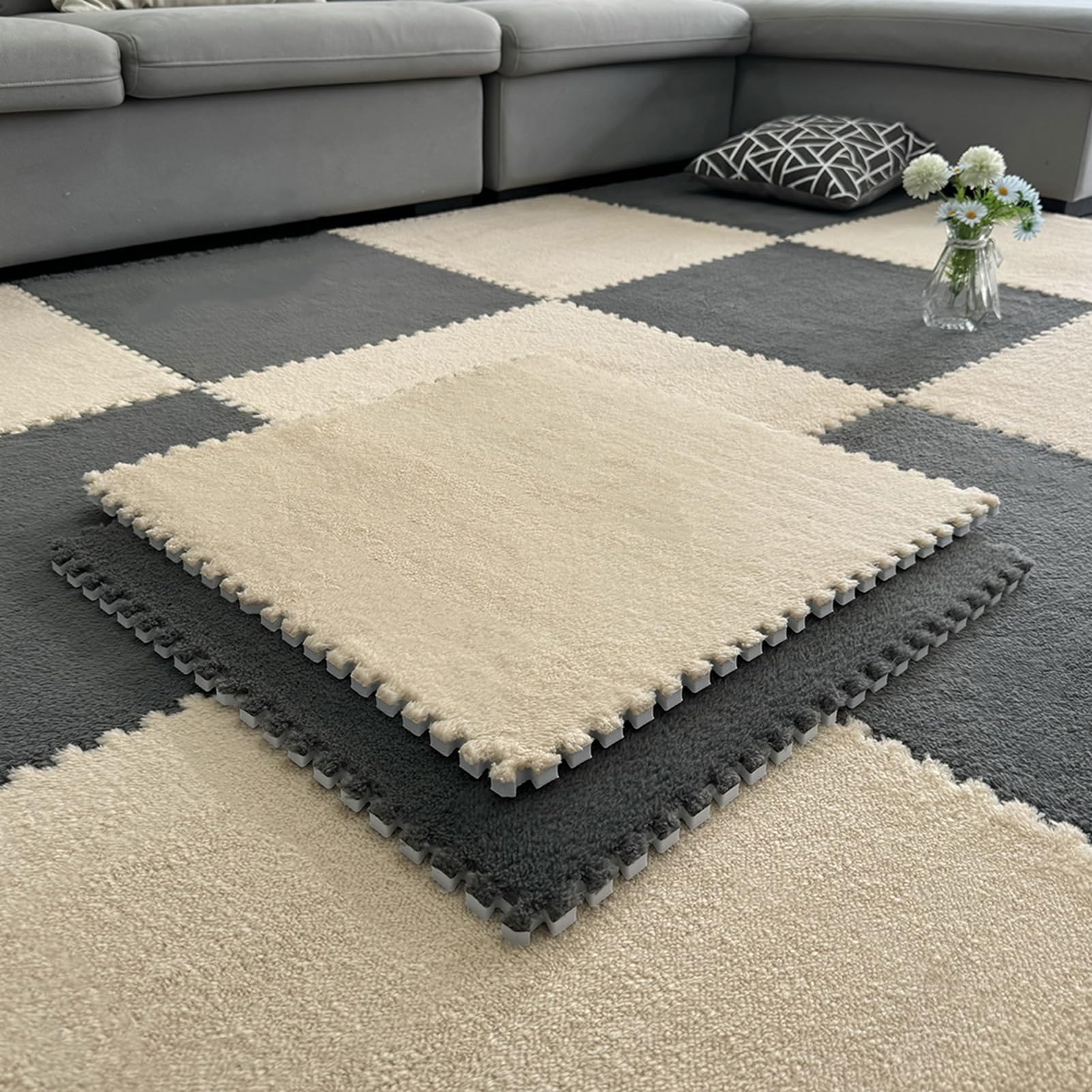 Tapis de sol en mousse moelleuse dalles de moquette de jeu