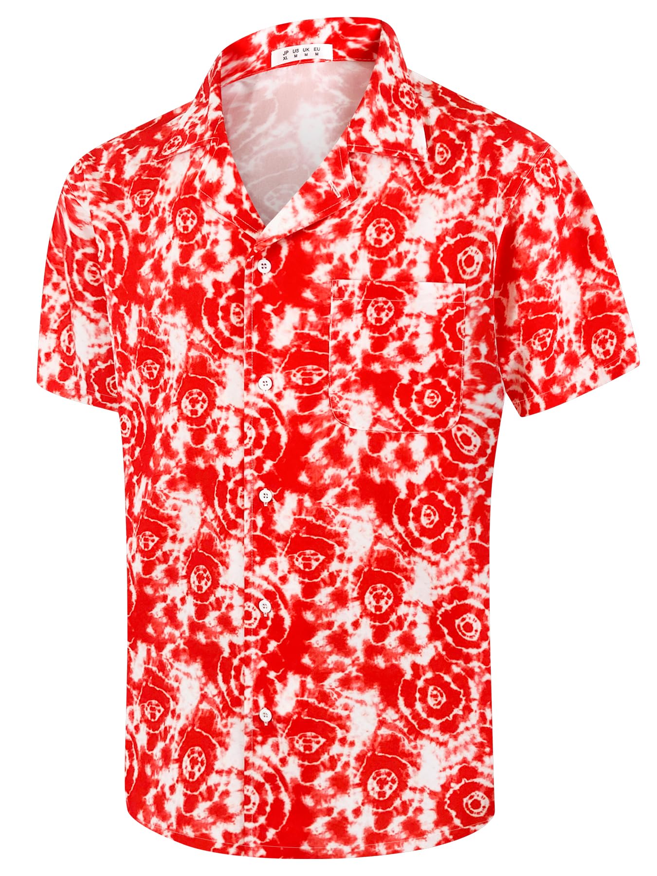 AINIKO Hawaiian Shirt for Men Summer Beach Casual Short Sleeve Button Down Shirts Printed Palmshadow Clothing