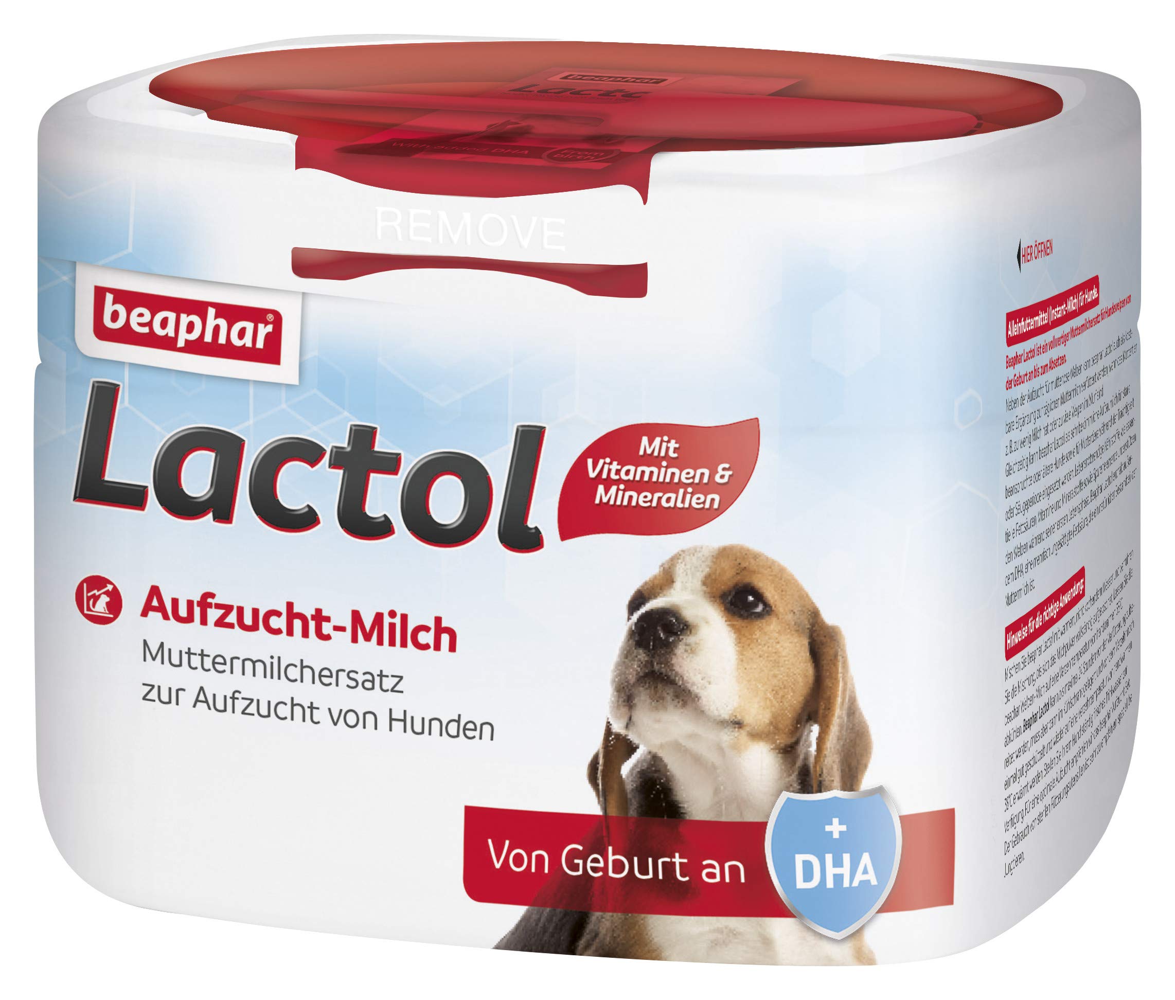 Beaphar Lactol Aufzucht-Milch 250 g, vollwertiger Muttermilchersatz für Hundewelpen von Geburt an, Klein