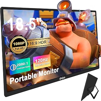 Amazon.co.jp: Tpsmtdis 18.5インチ ポータブルモニター、ラップトップ
