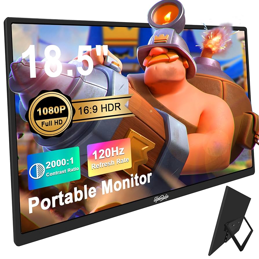 Amazon.co.jp: Tpsmtdis 18.5インチ ポータブルモニター、ラップ