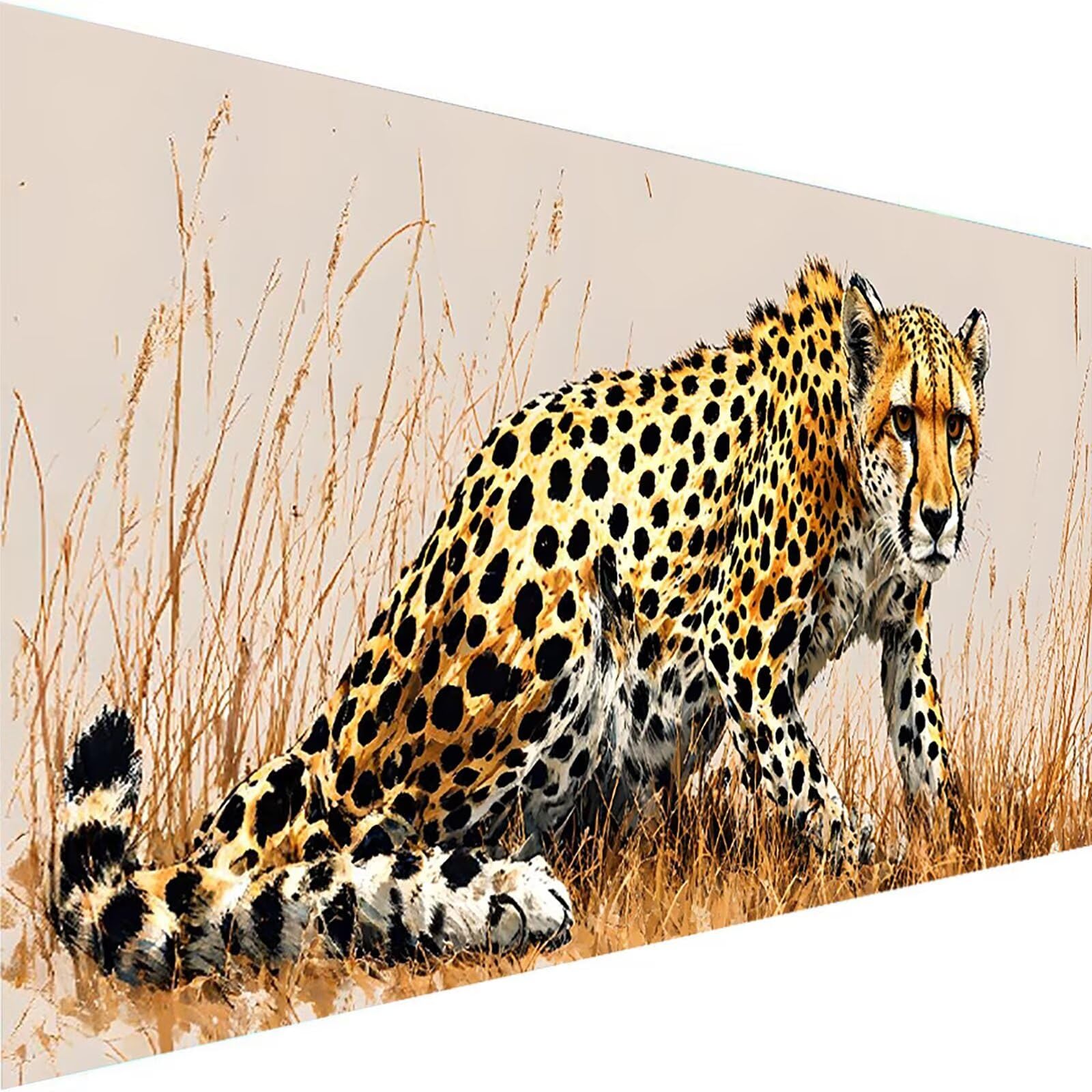 Malen nach Zahlen Kinder Tier Malen Nach Zahlen Erwachsene, Geschenke für Mädchen Junge Bastelset Set, Malen nach Zahlen Leopard | Malen nach Zahlen Ohne Rahmen, (60x120cm) Bastelset Erwachsene 8-T