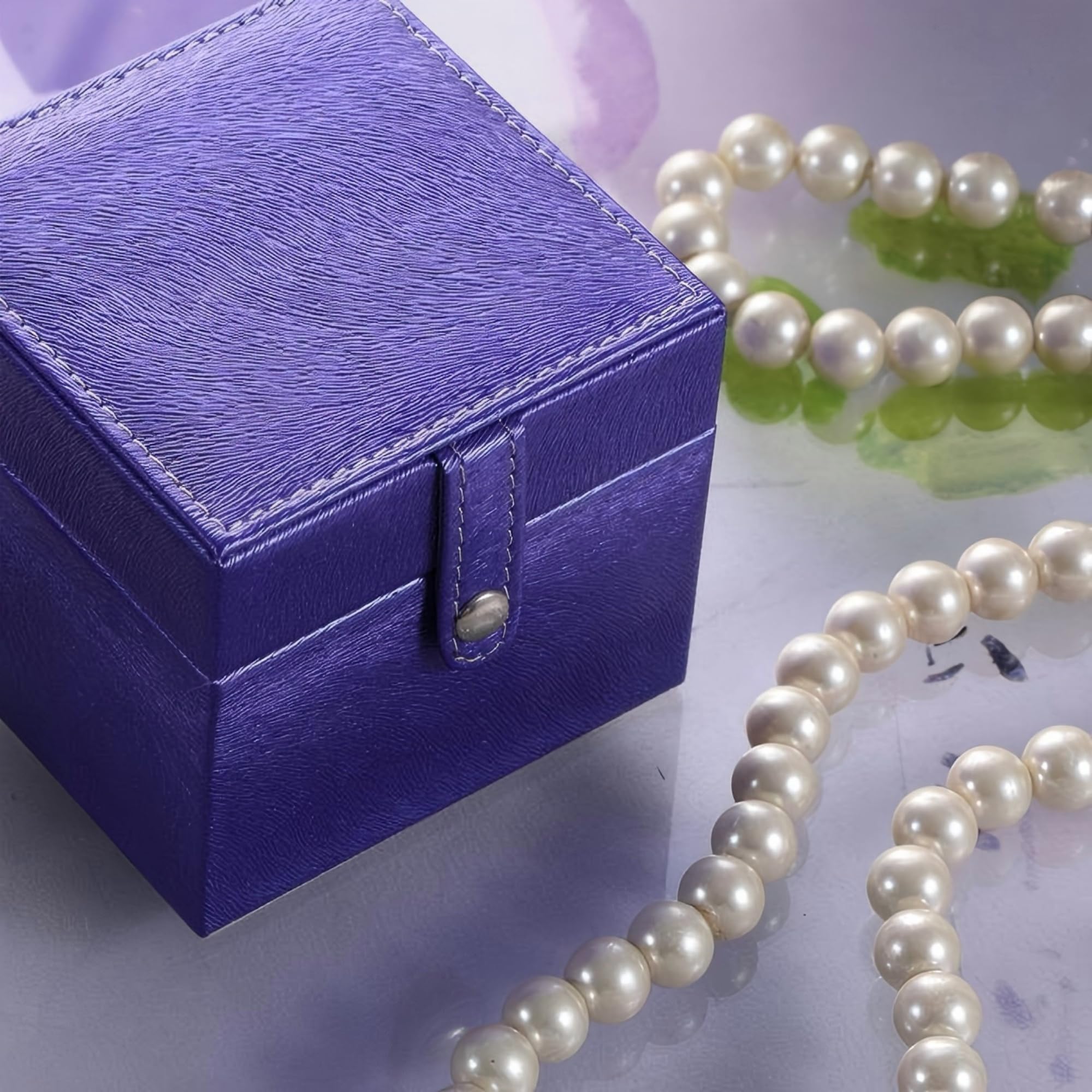 Etui na biżuterię, 10 cm mini przenośne pudełko podróżne na biżuterię, kwadratowy organizer na biżuterię, etui na pierścionki, kolczyki, wisiorki, zegarki, naszyjniki, szminki, niebieskie