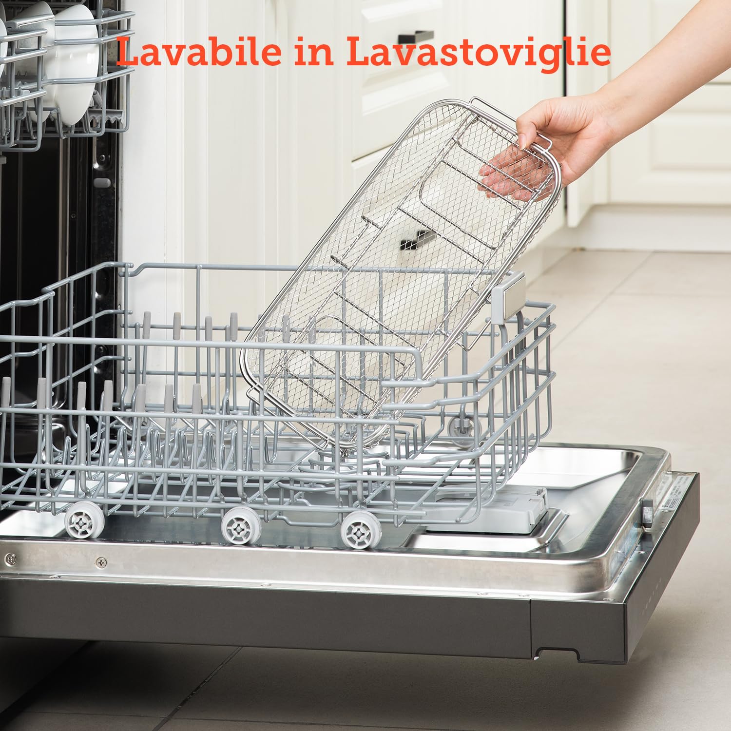 COSORI Griglia per Arrostire per 10 Litri Dual Blaze TwinFry, Accessori per Friggitrice ad Aria, Roasting Rack, Accessori per Forno, Microonde, Vapore, 36,8 * 18,8 * 11,6 (4,6) cm, Altezza Regolabile