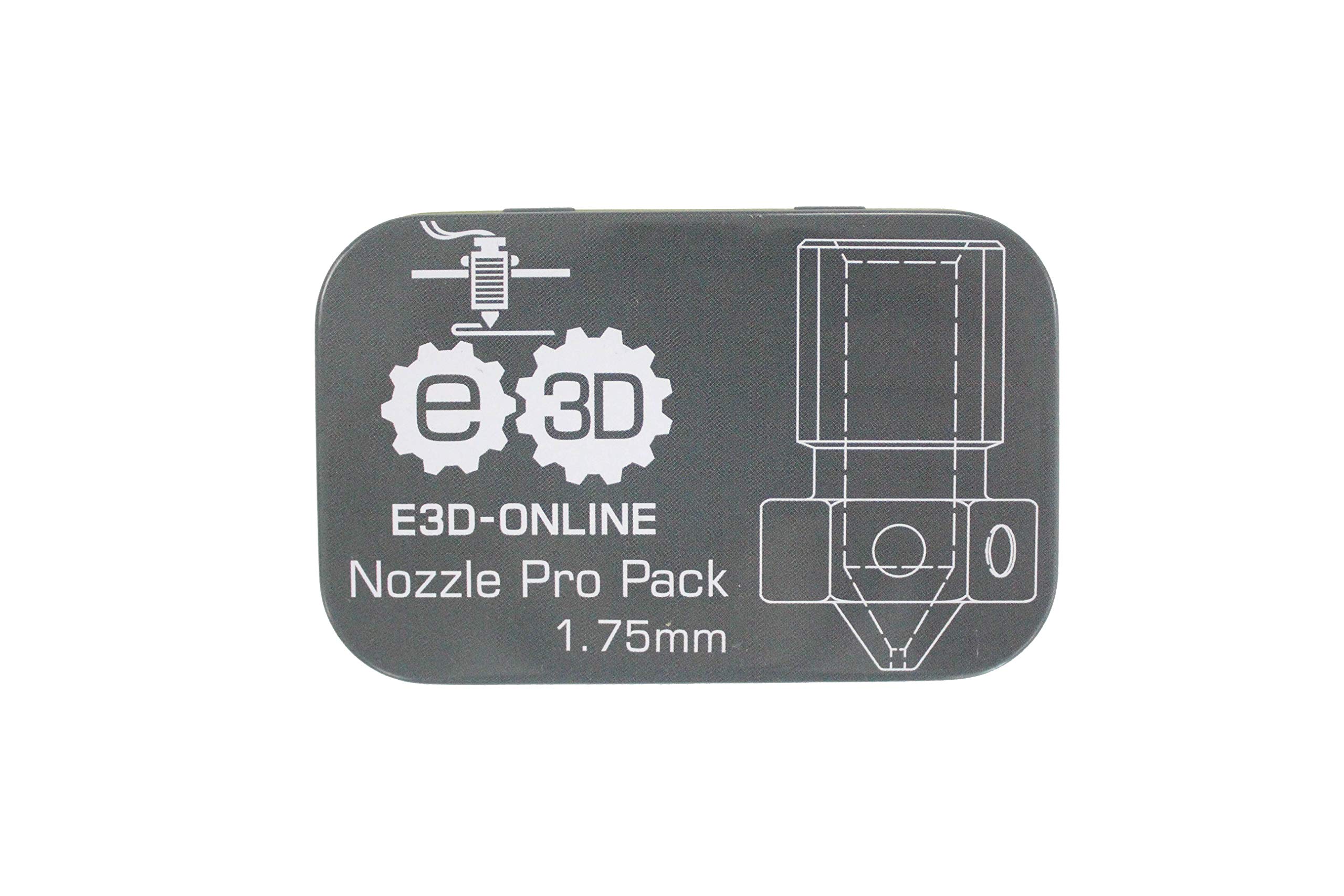 Oryginalna dysza E3D Pro Pack 0,15 mm, 0,25 mm, 0,4 mm, 0,6 mm, stal hartowana 0,8 mm, dysza miedziana i mosiężna do drukarki 3D V6 HotEnd ... (1,75 mm)