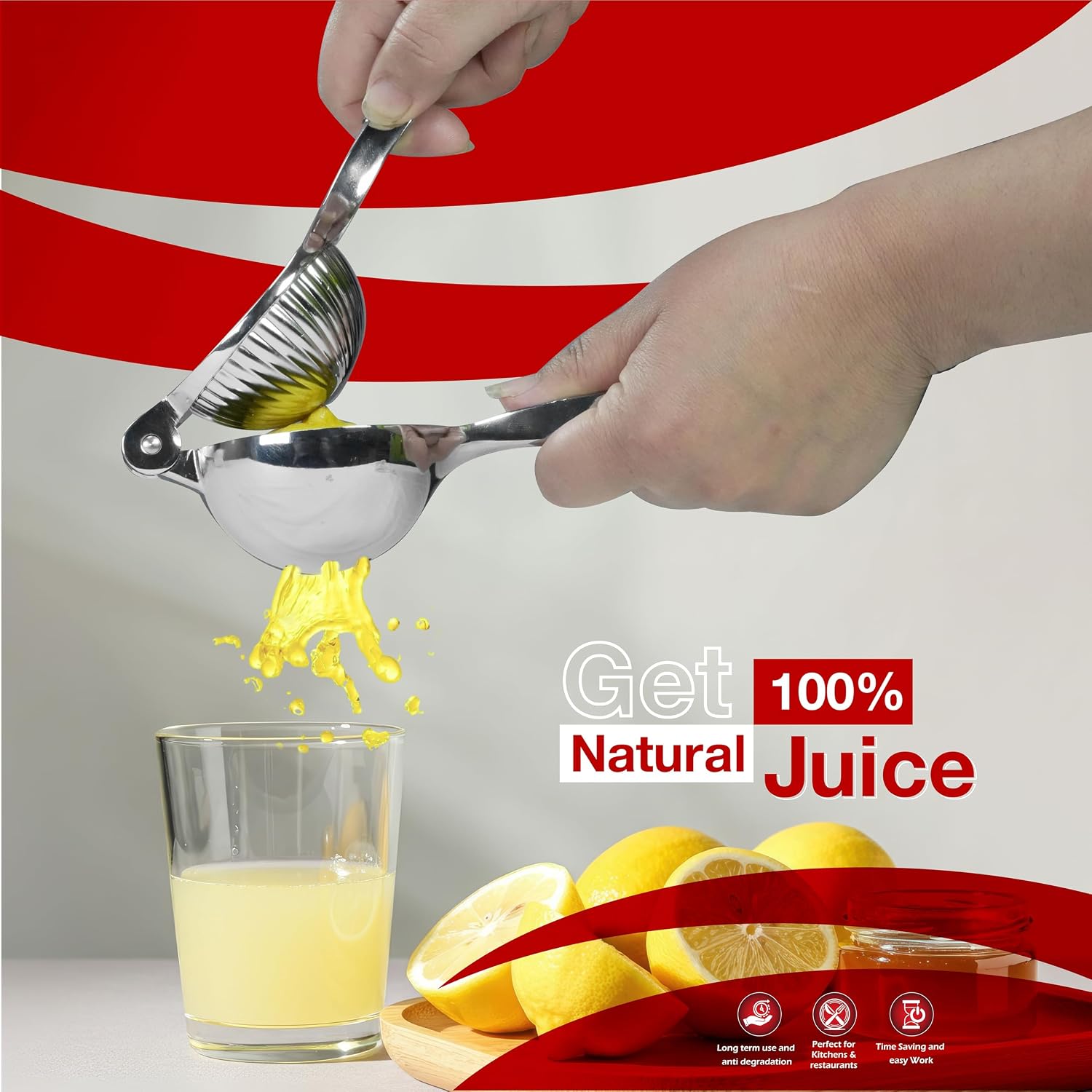 SAFI Premium Zinc Alloy Lemon Squeezer Manual Citrus Juicer Heavy-Duty Lime Press & Lemon Press Handheld Orange Juicer Durable Lime Squeezer And Lemon Juicer for Fresh Juice & Lemonade Hand Juicing