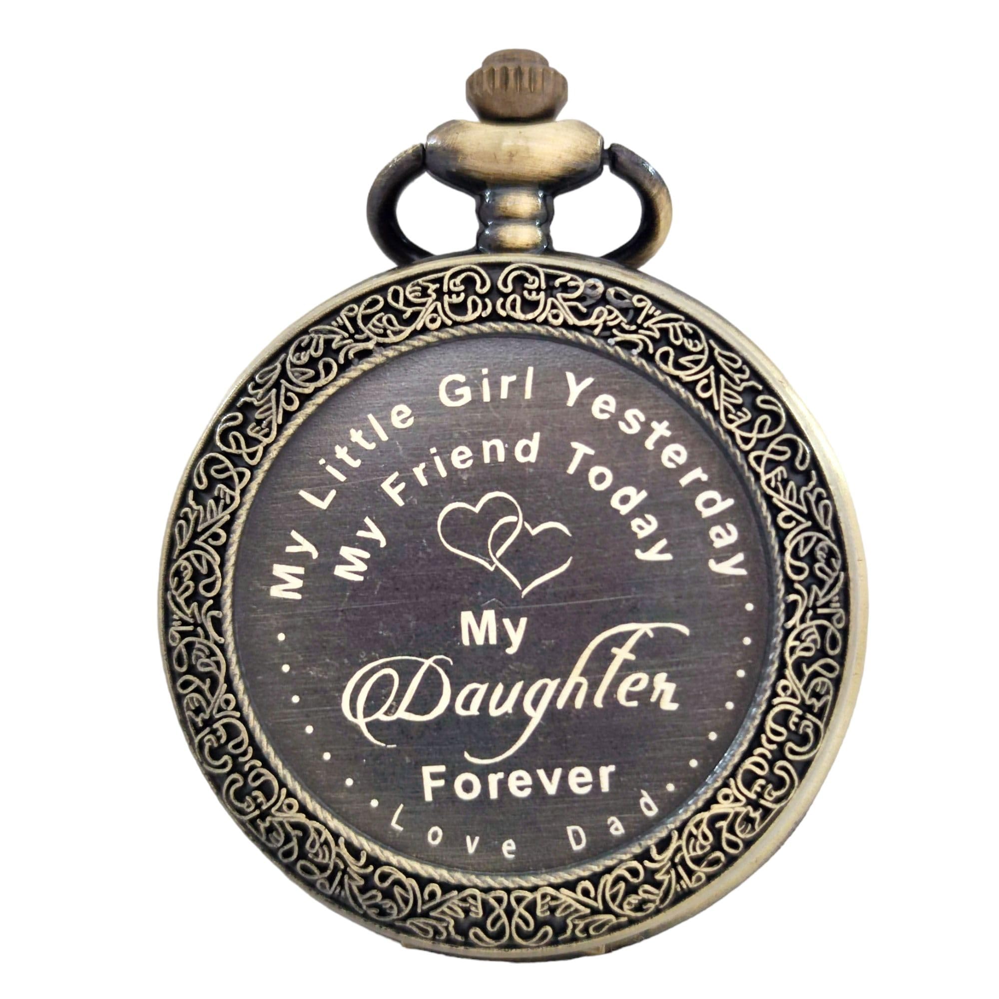 to My Daughter Pocket Watch Gift from Father I Daughter Gift Ideas for Birthday I Classic timekeeping I Artistic Craftsmanship I Unique Gifting Option-image-2