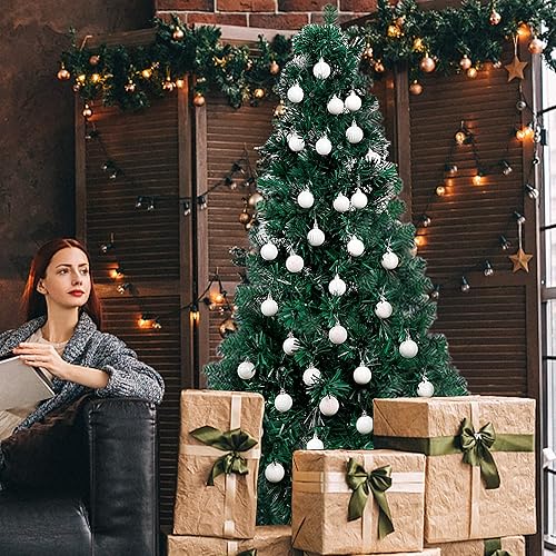 Miniatura 3 de Lulu Home Adornos de Bolas de Navidad, 34 Unidades de 1.57" Adornos Colgantes Pre-ensartados, Bolas de Plástico Inastillables de Navidad para