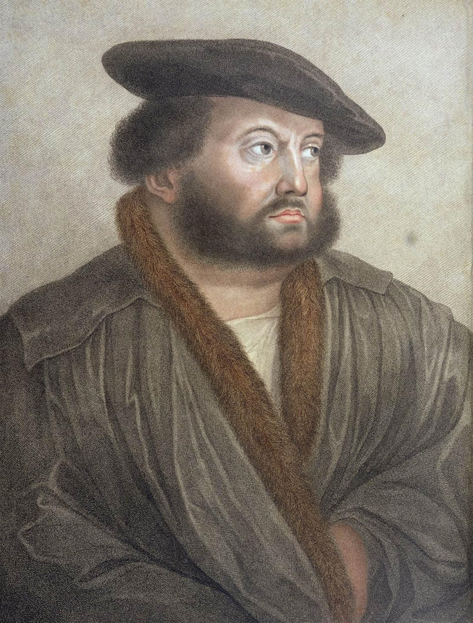 ARTXLXXBN Famous Print Painting Colorful Art Print Portrait of Hans Holbein by Hans Holbein Der Jüngere Canvas Art Decorations for Home Decor 60x90cm