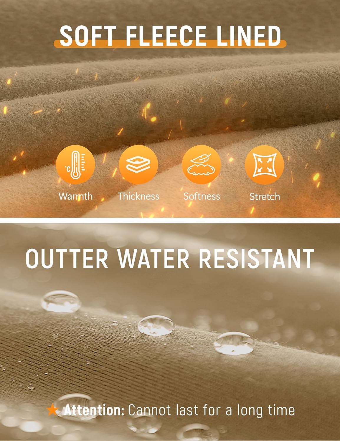 Fleece Lined Pants Women Winter Golf Pant with Zipper Pockets Pull On Stretch Dressy Travel Work Casual Slacks - Image 4