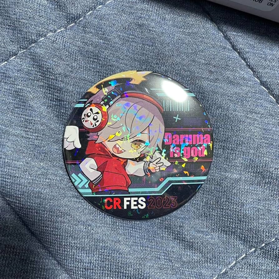 CR フェス 缶バッジ ホログラム だるまいずごっど crフェス CrazyRaccoon だるまいずごっど 缶バッジ ホロ - メルカリ
