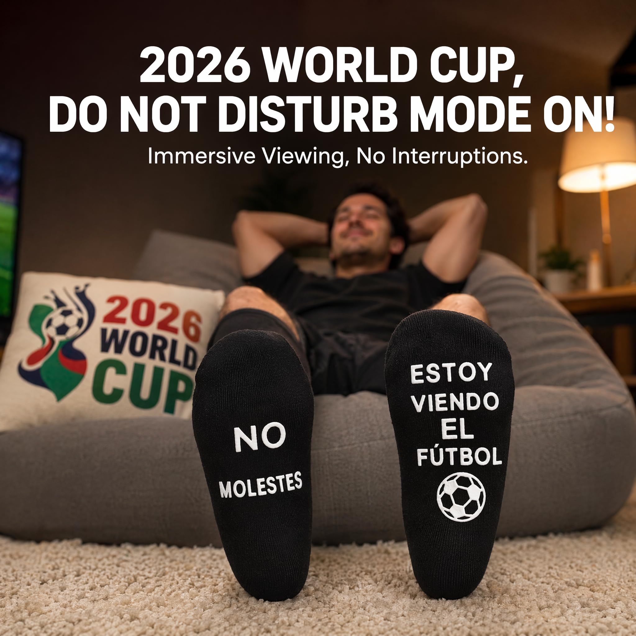 BONANGEL Calcetines Hombre Divertidos Algodón Calcetines 39-46 Regalo Hombres Padre Abuelo Novio Fanáticos Fútbol Calcetines Antideslizantes Regalo Cumpleaños