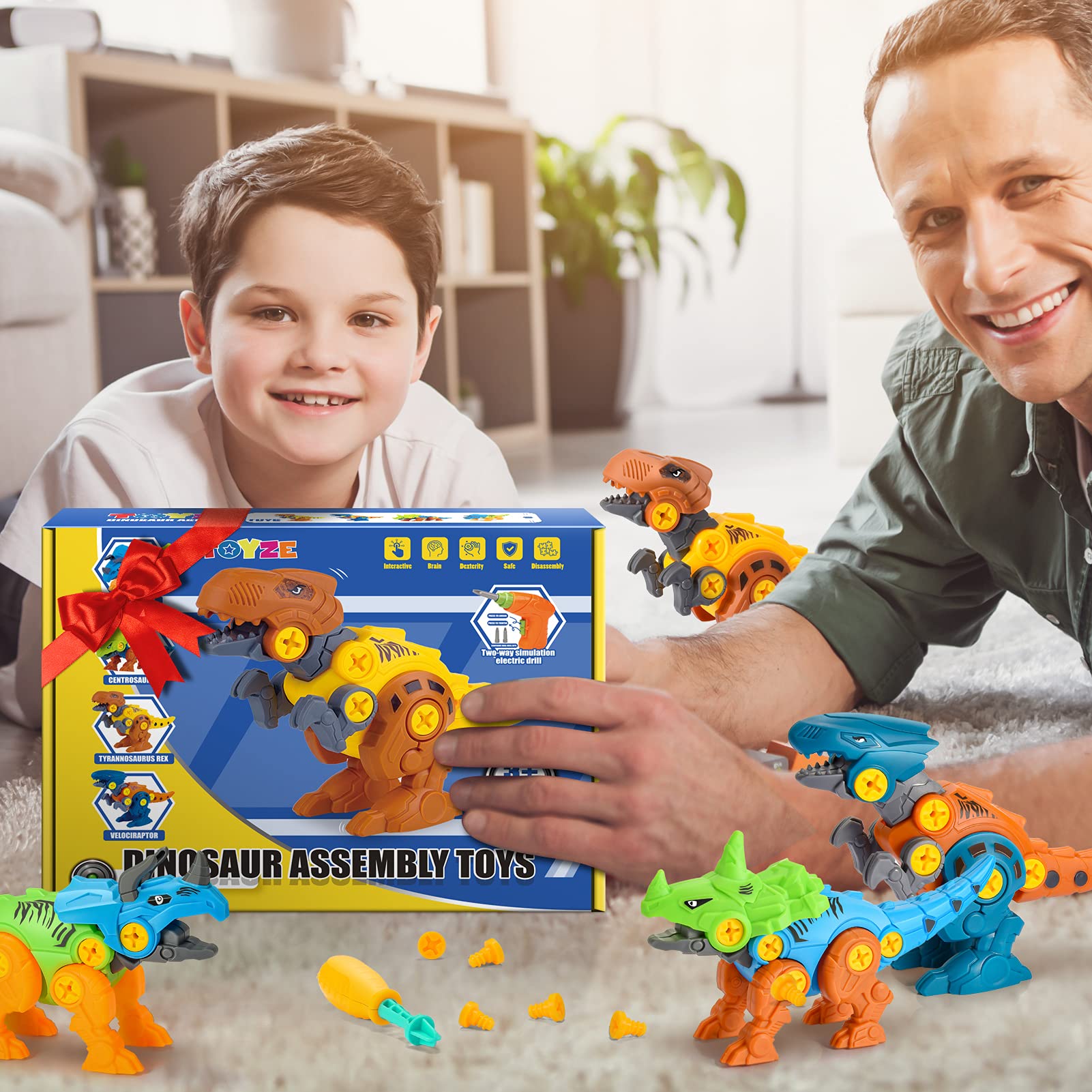 Toyzey Juguetes de Dinosaurios 3-9 Años - Set de Construcción Regalo Educativo