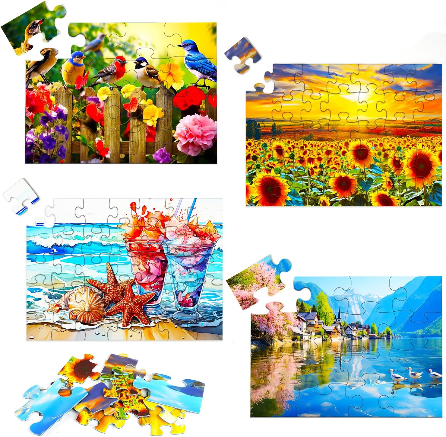 Neoflavie 4 Pack 16 & 35 Large Piece Dementia Jigsaw