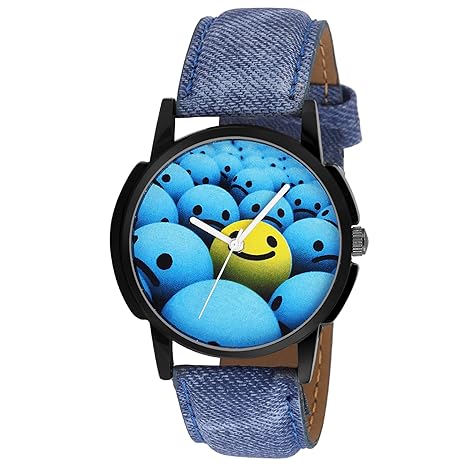 Timebre Analog Blue Dial Just Smile Watch for Men TMGXBLU718