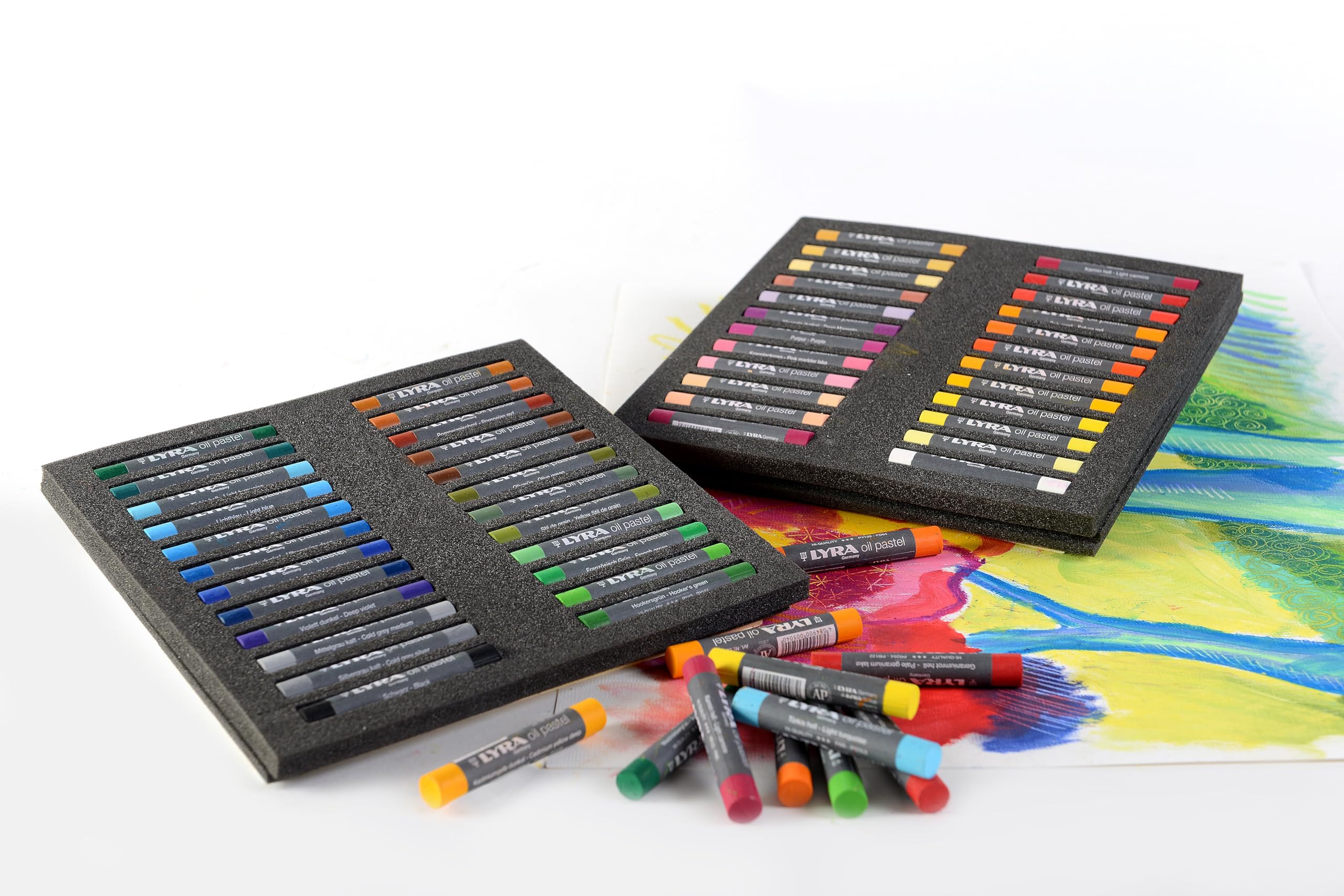 LYRA L5811480 - Pastelli a olio per artisti, rotondi, 11 mm, 48 colori assortiti