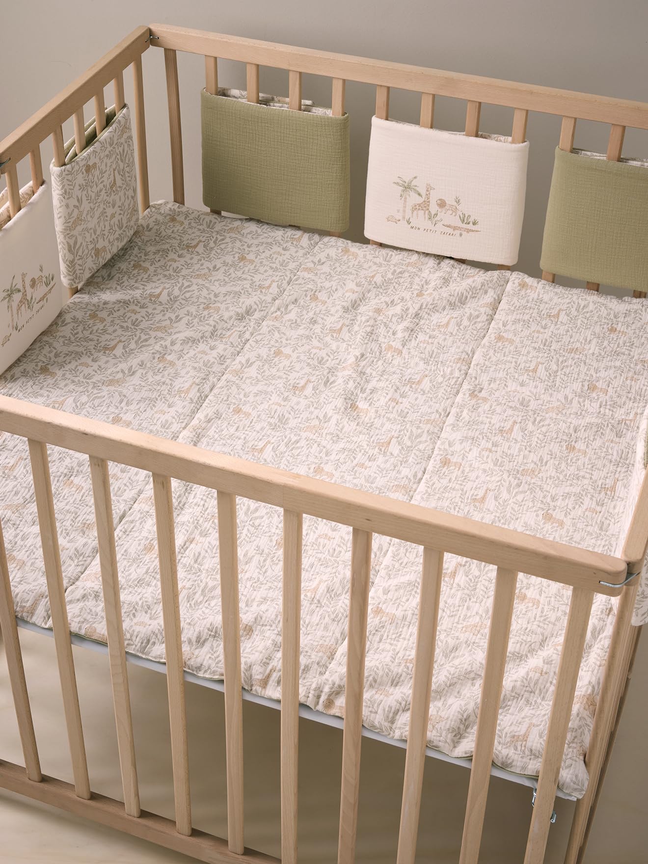 Vertbaudet Baby Spieldecke/Laufstalleinlage Babylon Oeko-Tex beige Bedruckt 75X100