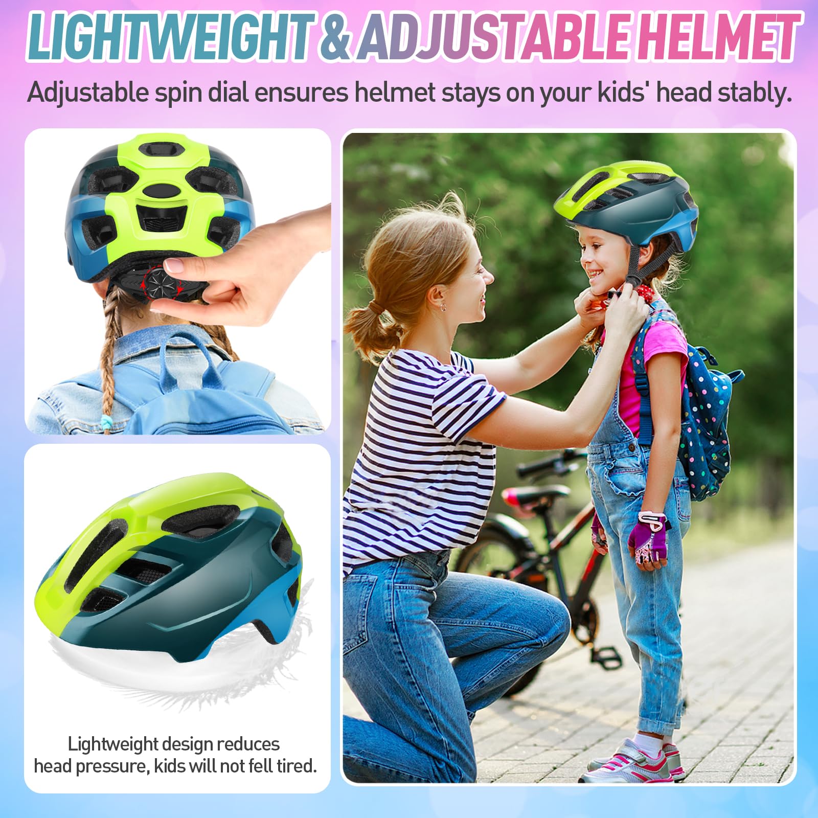 Caschetto Bici Bambino Anni Casco Bici Bambini Regolabile 3-8