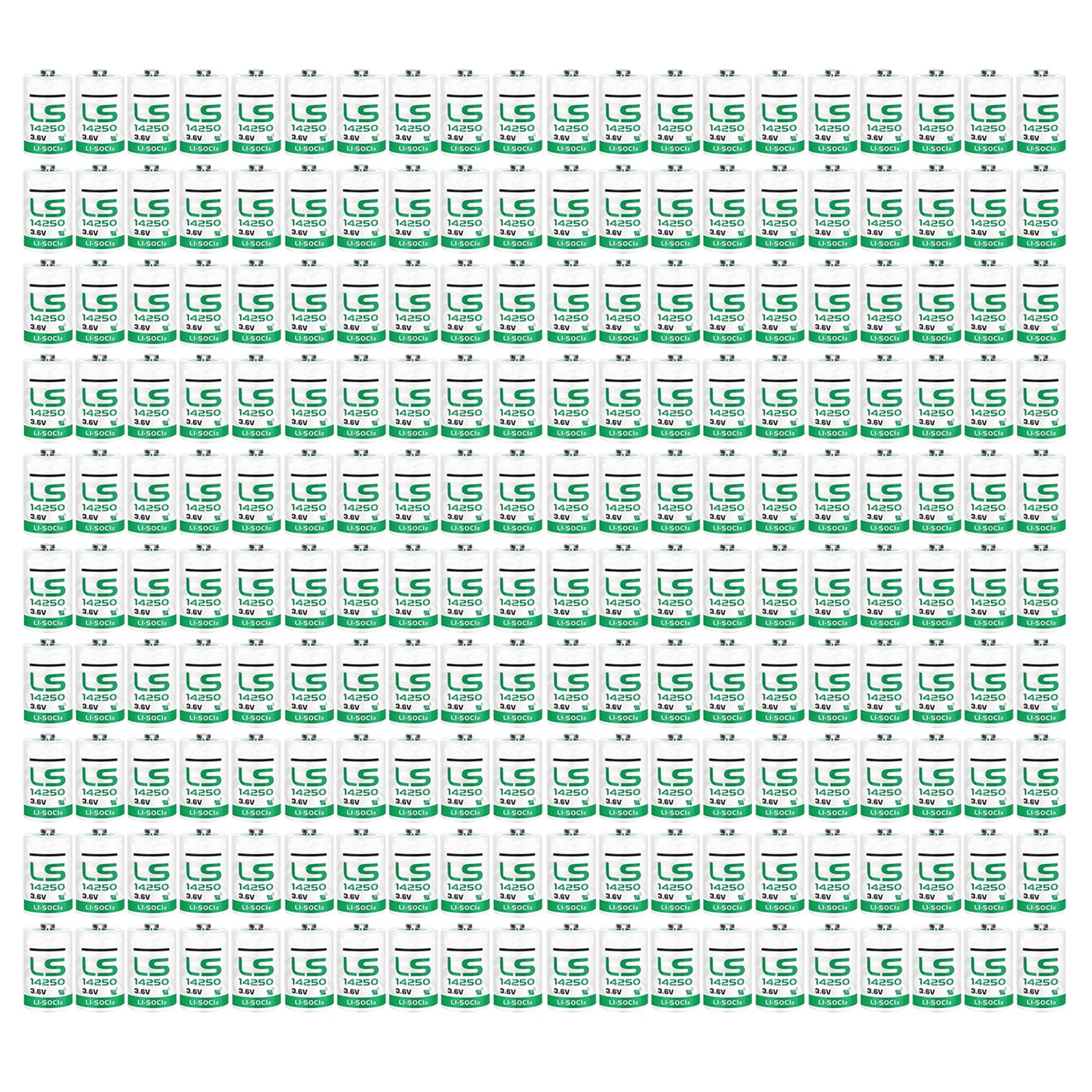 200-Pack LS14250 3 6V 1200mah 1 2 AA Lithium Battery Non Rechargeable Replace for LS 14250 Battery