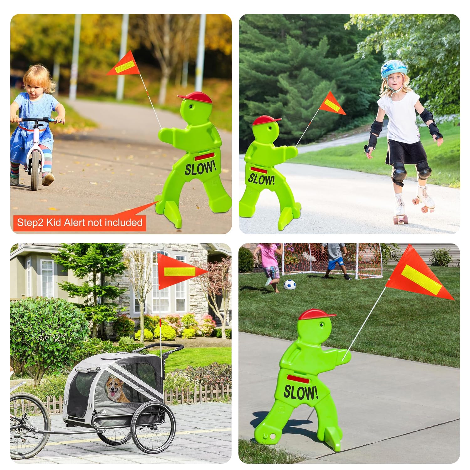 2 Sets High Visibility Safety Warning Flags with Reflective Stripe — Amazon image 6
