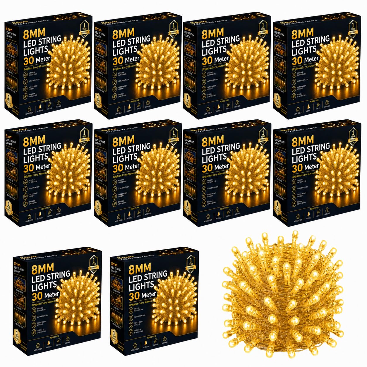 Gesto 45m LED String Lights - Warm White Fairy Lights -19
