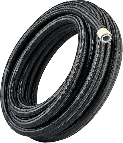 EVIL ENERGY 6AN PTFE Fuel Hose Line E85 Nylon Trenzado 25FT Negro