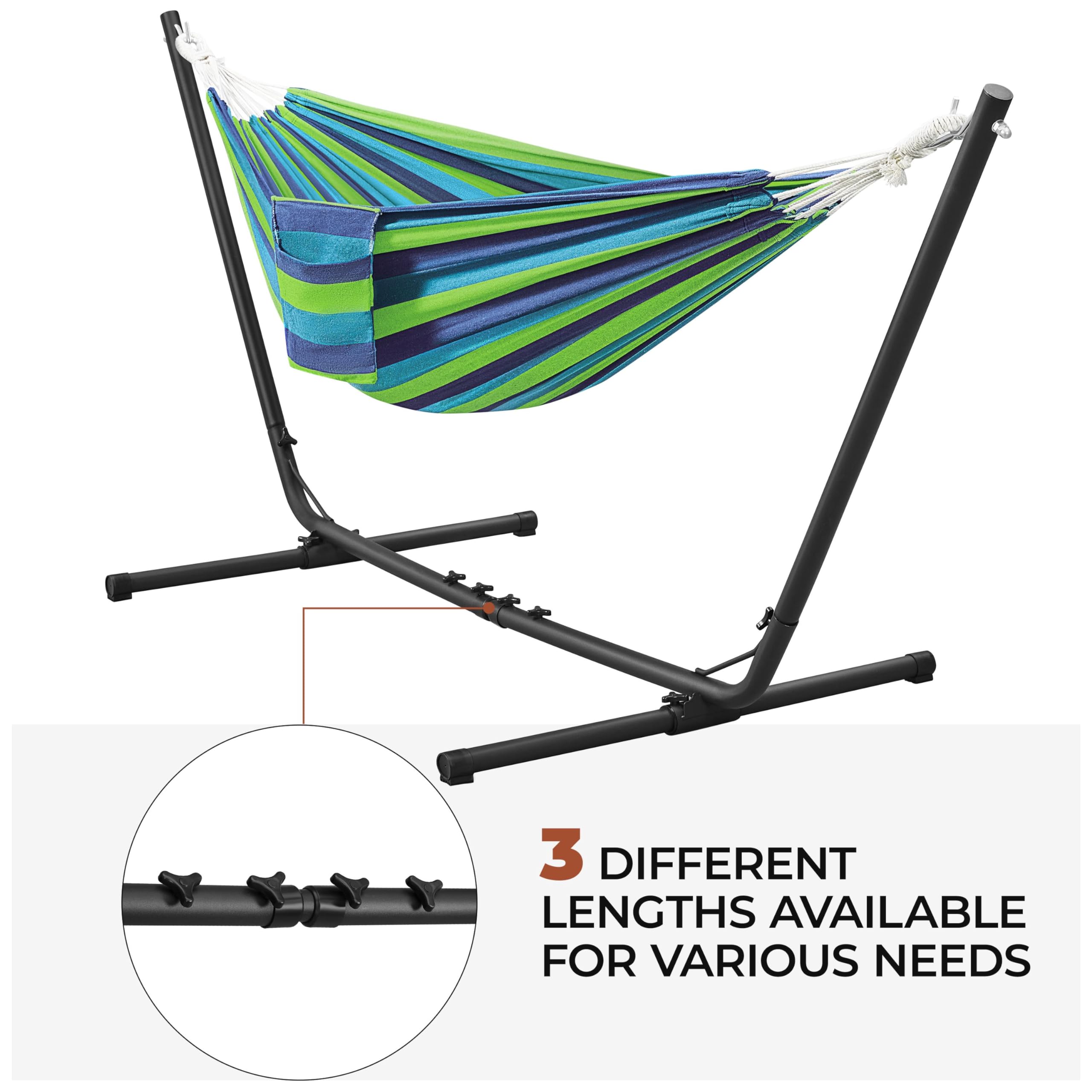 Yaheetech Hängematte 314 cm mit Metallständer Verstellbarer Max 205 kg