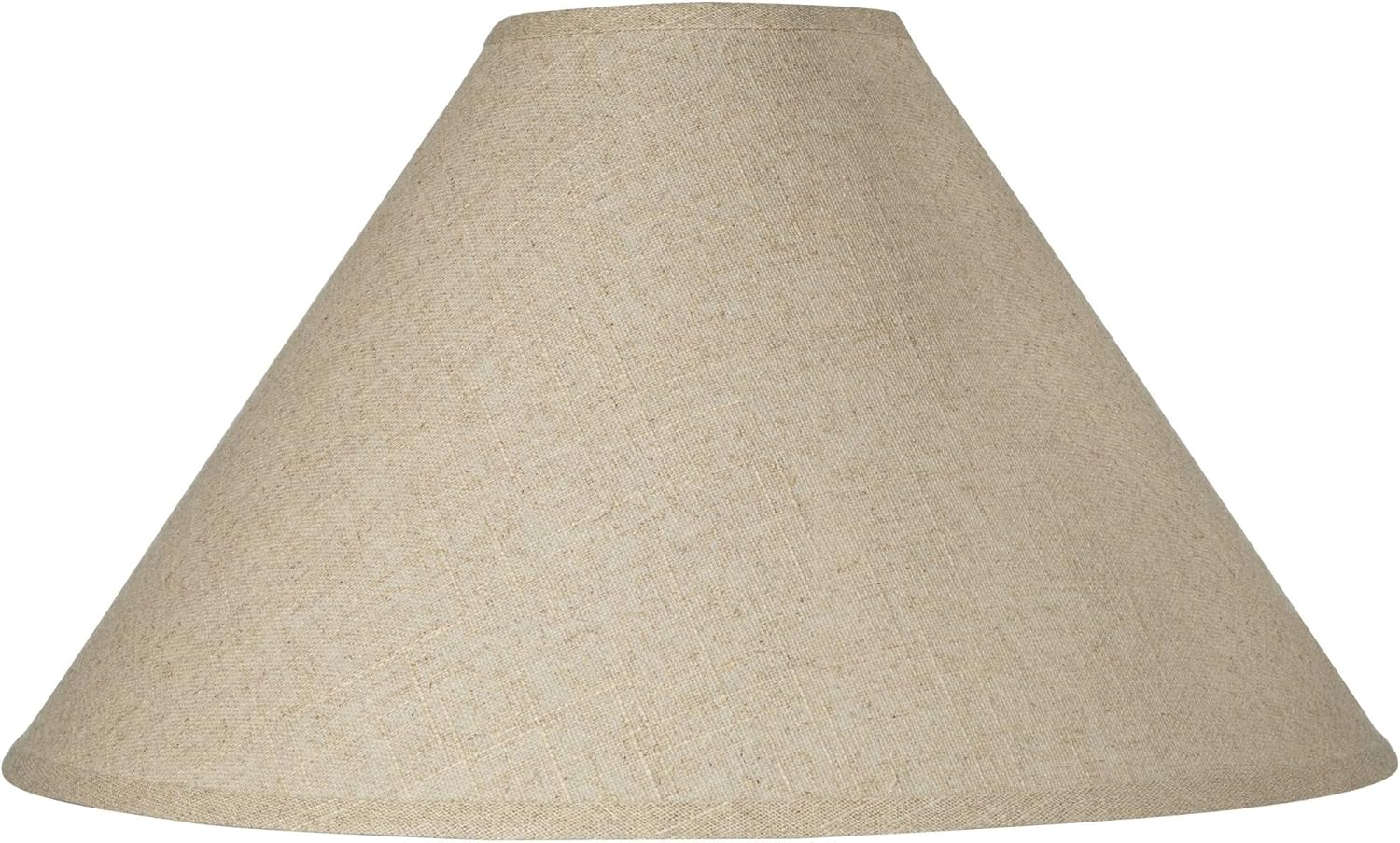 Size 6 Color Beige Empire Lamp Shade Fine Burlap Beige Large 6 Top x 21 Bottom x 13.5 High Spider Fitting with Replacement Harp and Finial - Brentwood