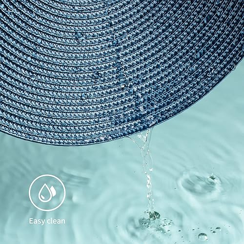 Miniatura 3 de FunWheat Juego de 6 manteles individuales redondos trenzados y caminos de mesa bohemios de algodón de 72 pulgadas de largo para mesa de comedor