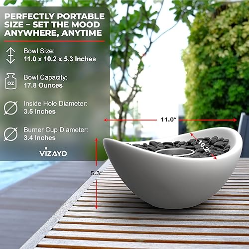 Miniatura 4 de Hoguera de mesa  11 x 5.3 pulgadas para interior y exterior  Utiliza latas de combustible de gel, bioetanol o alcohol isopropílico  Chimenea de mesa