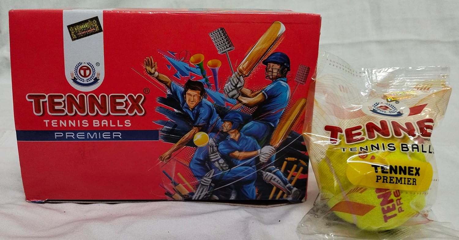 TENNEX Premier Cricket Hard Tennis Ball for Over Arm Cricket Heavy