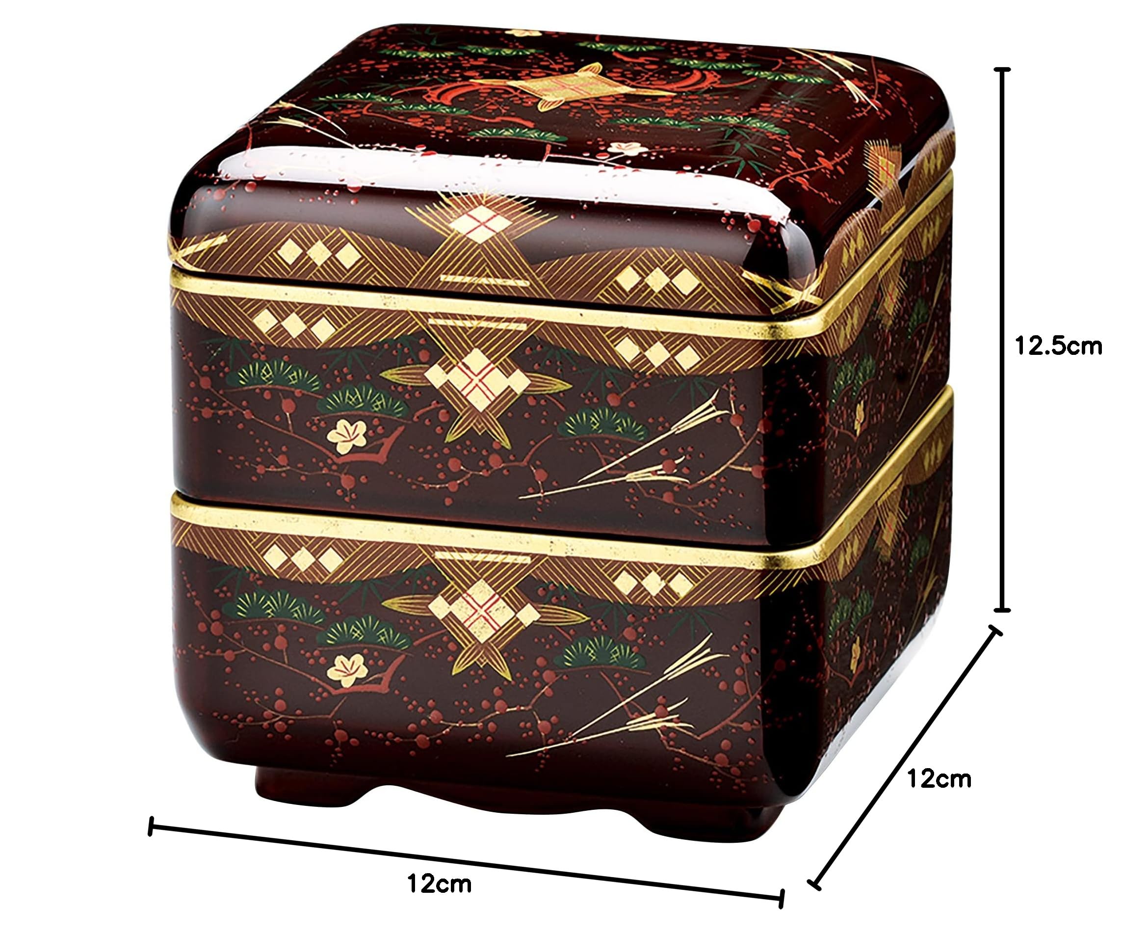 会津漆器　5枚セット 約23cm　新品　未使用　美品 新品 美術漆器 会津塗 荒筋小吸椀 木乾うるし塗 黒内朱 金蒔絵