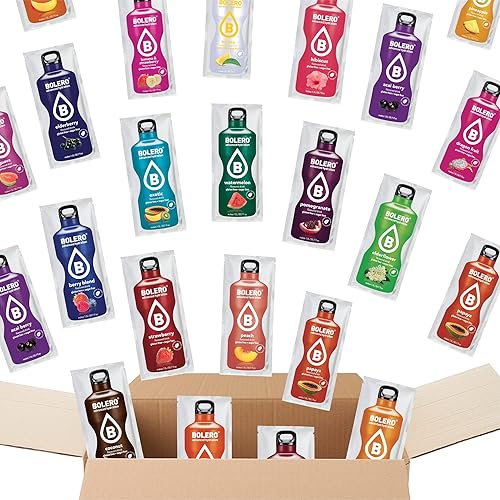 Bolero Advanced Hydration Classic Sachets, paquetes de sabor de agua sin azúcar, prácticos paquetes de mezcla de bebidas sin calorías, paquete