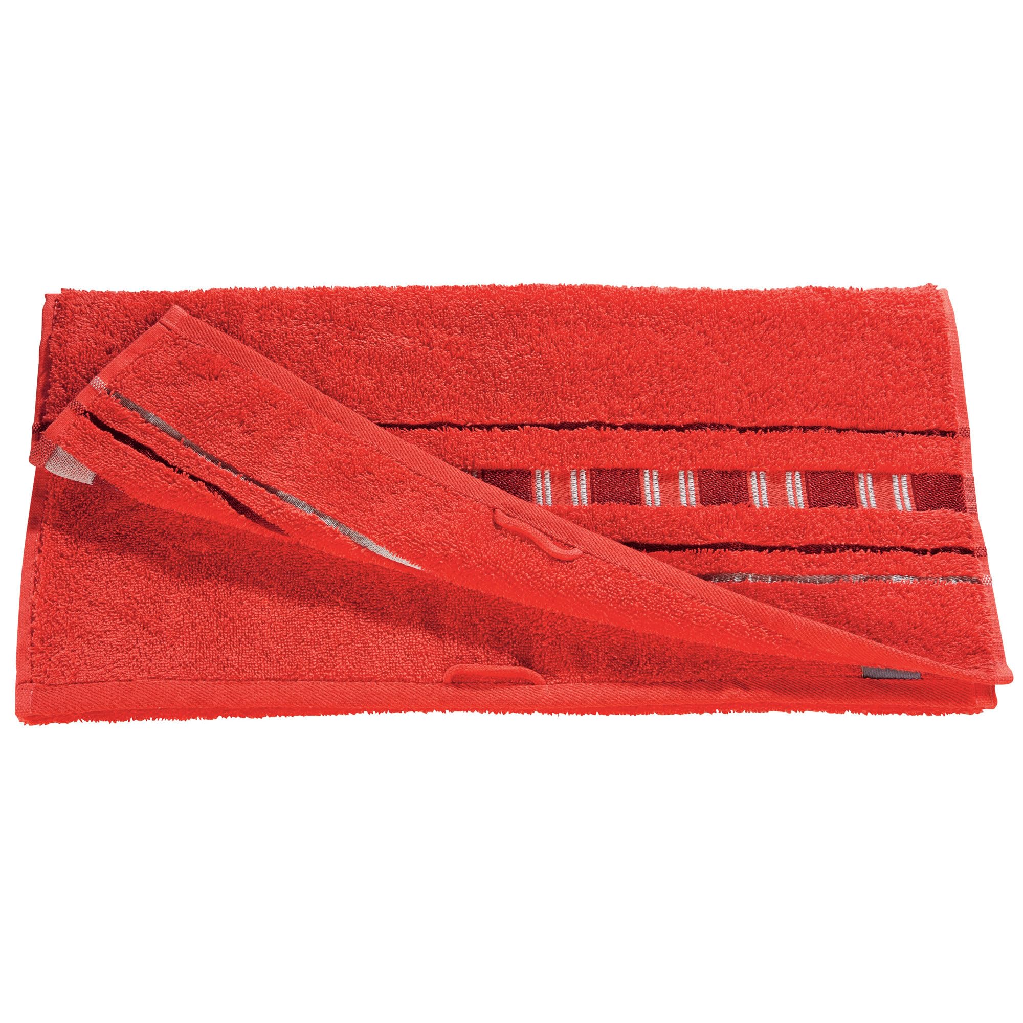 Erwin Müller 7-pc Set di Asciugamani Red/Grey
