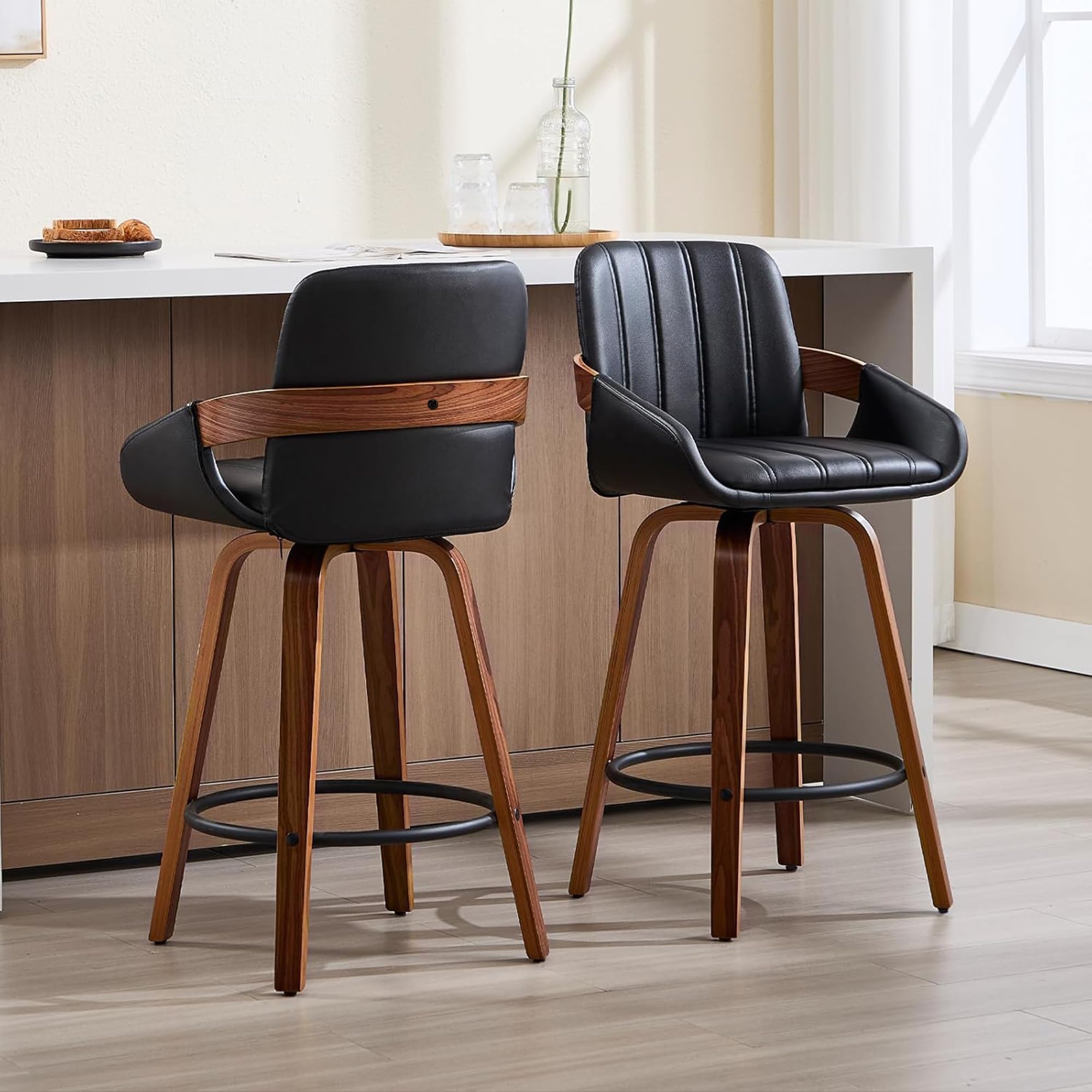 VipDesk Swivel Bar Stools Set of 2