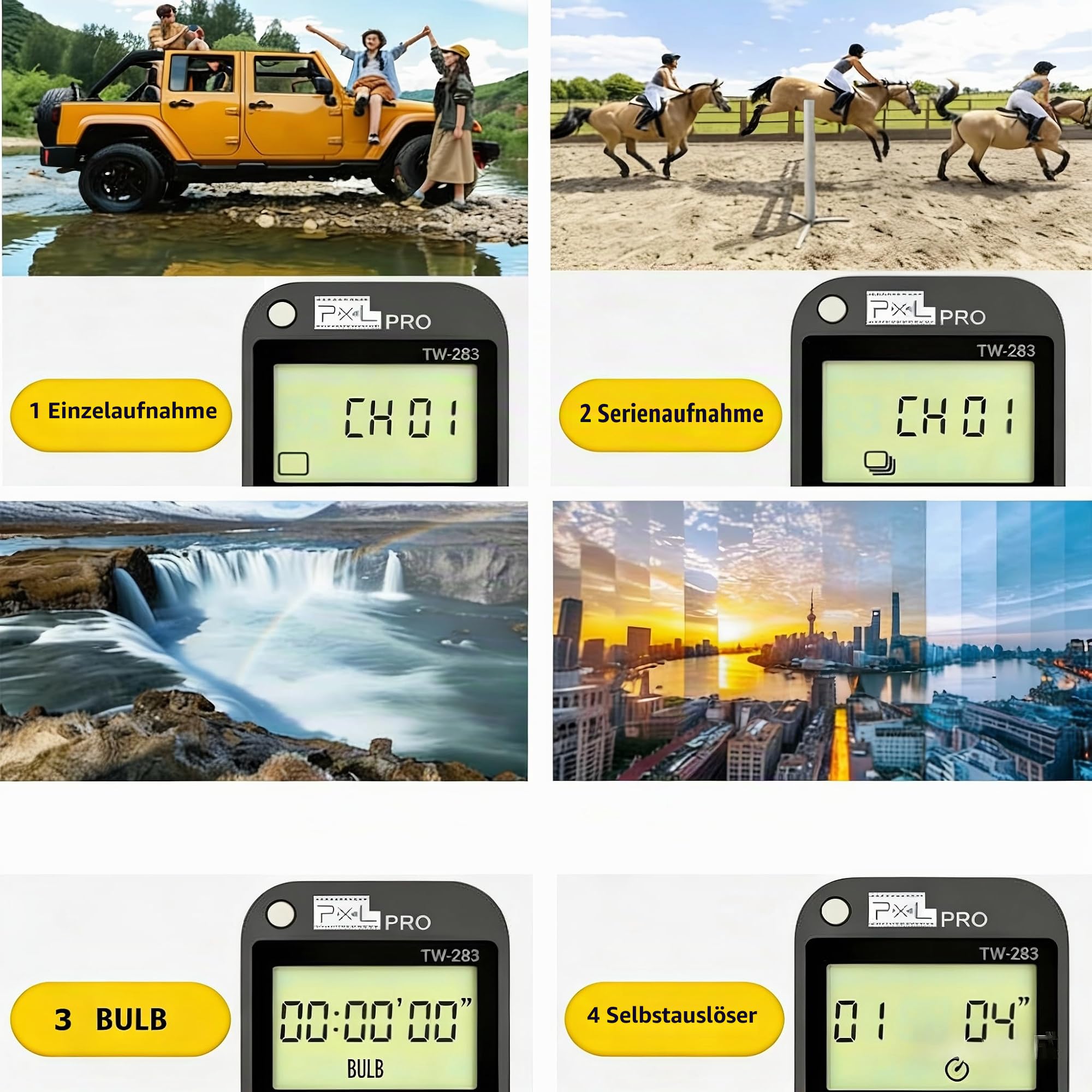 Pixel LCD Wireless Intervalometer TW283-DC2 Timer Funkauslöser für Nikon | Für Nikon d7500 Df Z7 Z7-II Z6 Z6-II Z6III Z5 D750 D780 D7200 D7000 D5600 D5500 D5300 D3300 D600 D90 P7700 P7800 P950