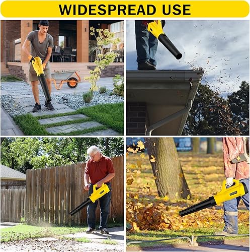 Miniatura 7 de Leaf Blower, 3000W High Power Turbine Handheld Electric Leaf Blower, with 82 feet Extra Long Power Cord, 6-Gear Wind Speed Regulation, for Lawn