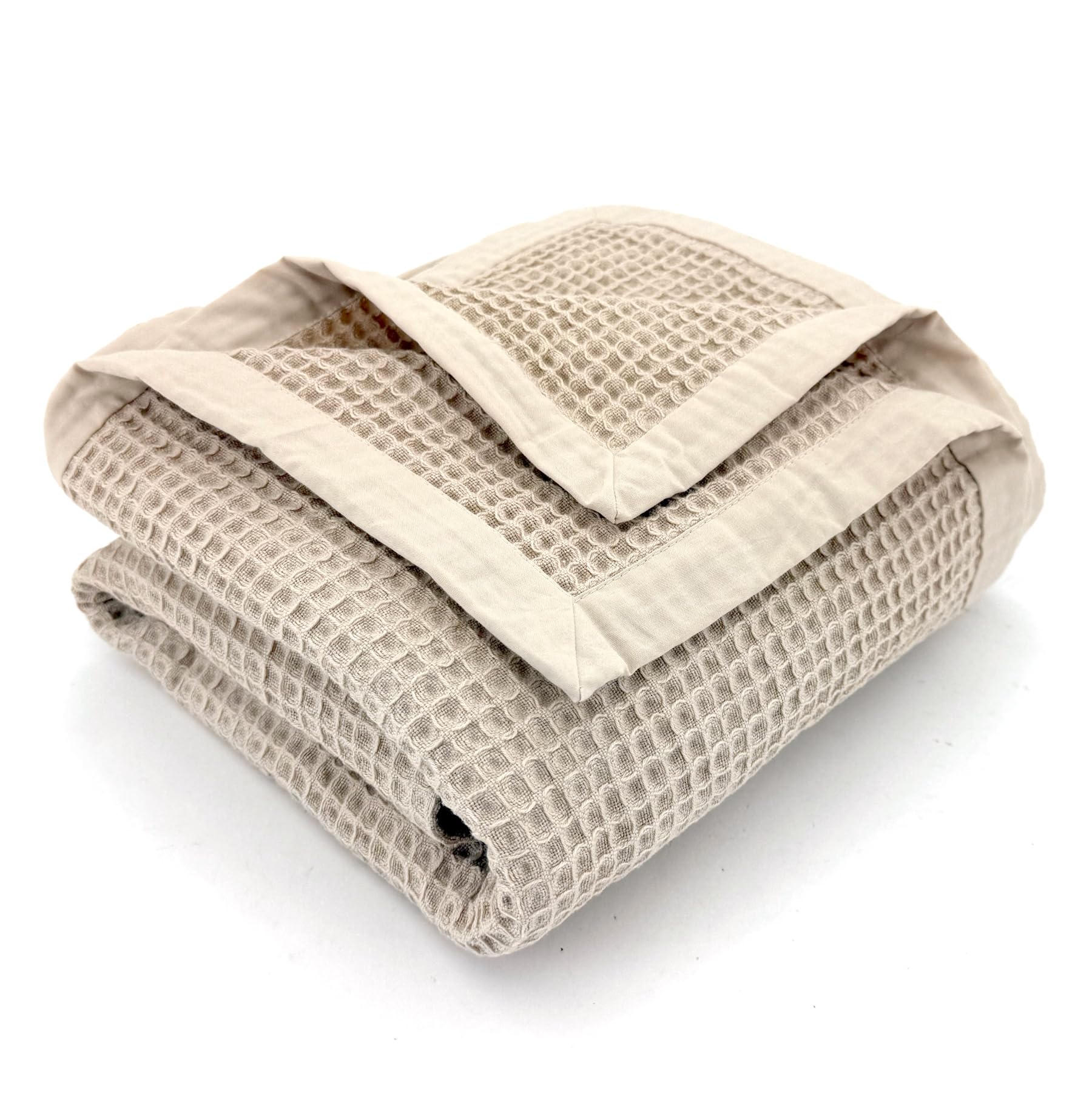 heimtexland ® Sommerdecke 100% Baumwolle atmungsaktiv 150x140 cm beige