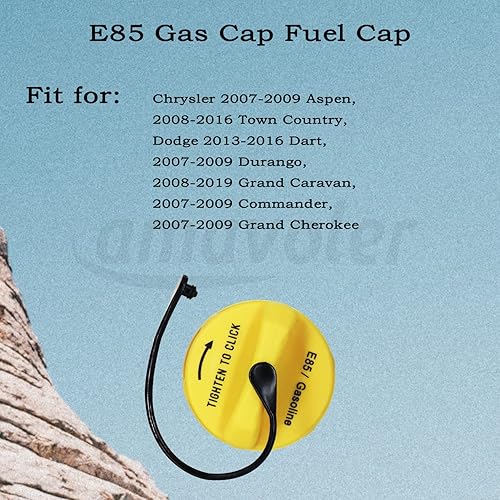 Miniatura 3 de 52030380AA 52030380AB E85 Tapa de gasolina Accesorio de repuesto para Chrysler Dodge-07-09 Commander Grand Cherokee, 08-19 Grand Caravan, 08-16 Town