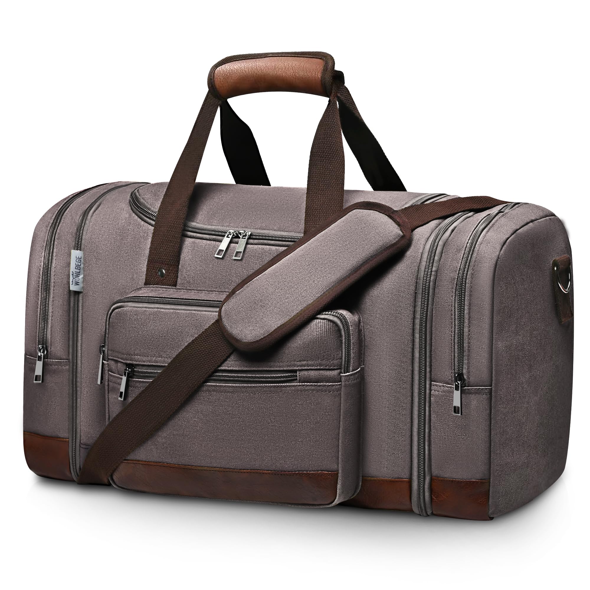 Wolhbege Duffle Bag for Travel Mens Travel Bag Carry On Bag for Men with Expandable Design and Luggage