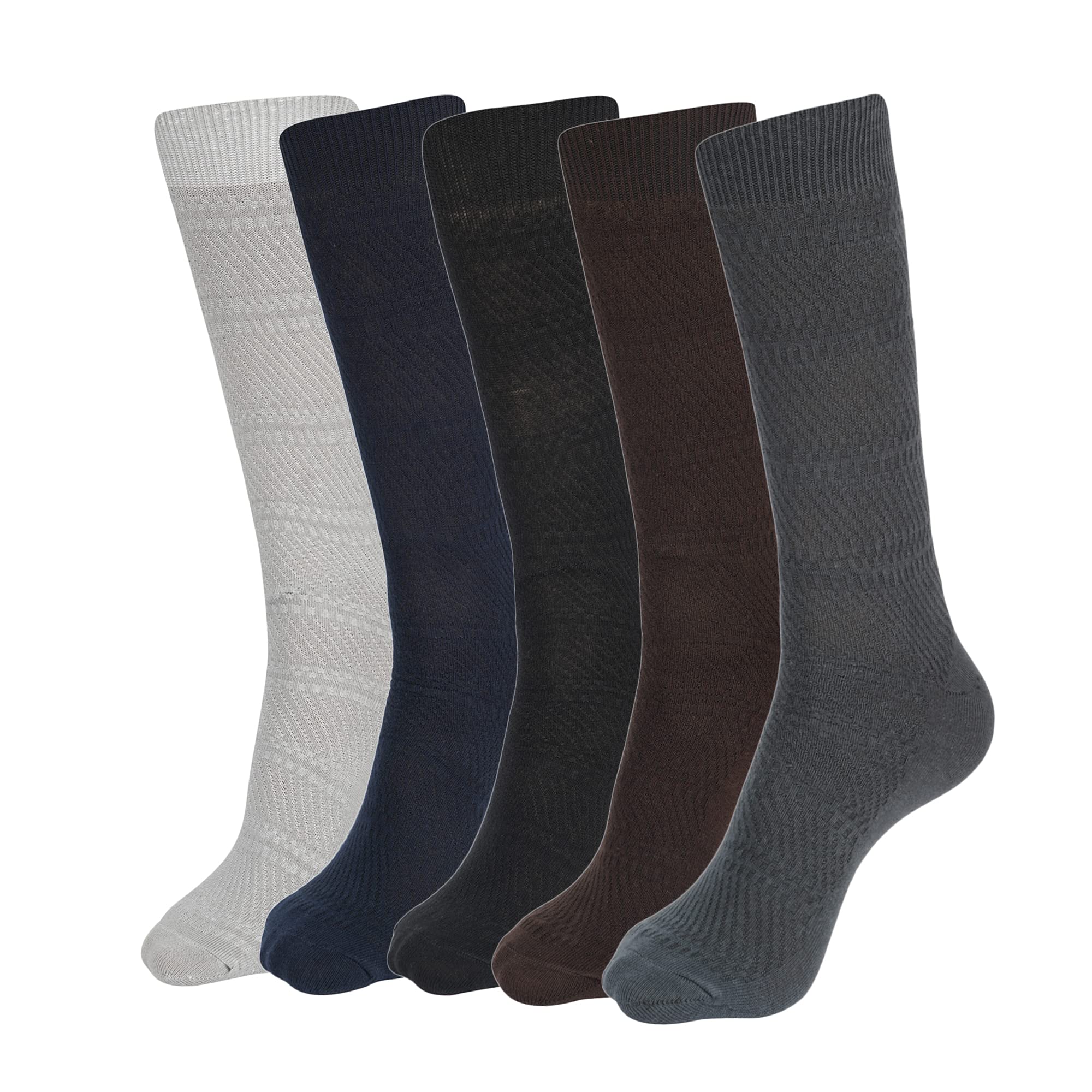 DOUBLE SEVEN SOCKS-CREW LENGTH ARTHRITIS& DIABETIC HEALTH CARE COTTON SOCKS FOR MEN's-FREE SIZE(PACK OF 5)
