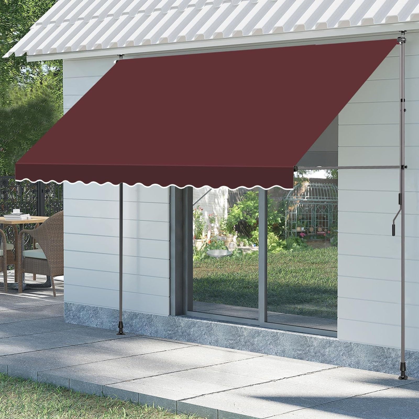 Toldo manual de 2.5m para hostelería ideal en terrazas de cafeterías