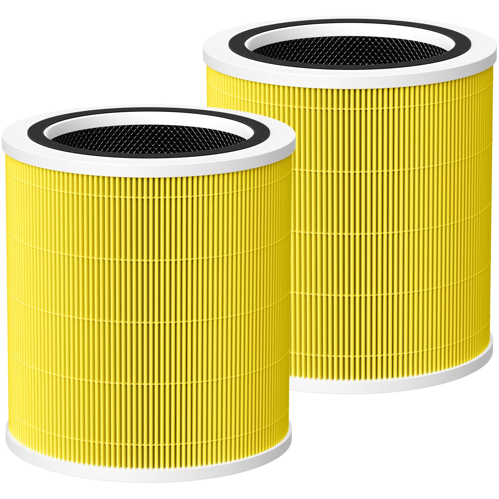 Core 400S-P Pet Care Filt-er for LEVOIT Core 400S-P Smart Air Purifi-er, 3-IN-1 HEPA and Activated Carbon Filter, Compared to Part# Core 400S-RF(LRF-C401S-P-WUS), Yellow (2 Pack)