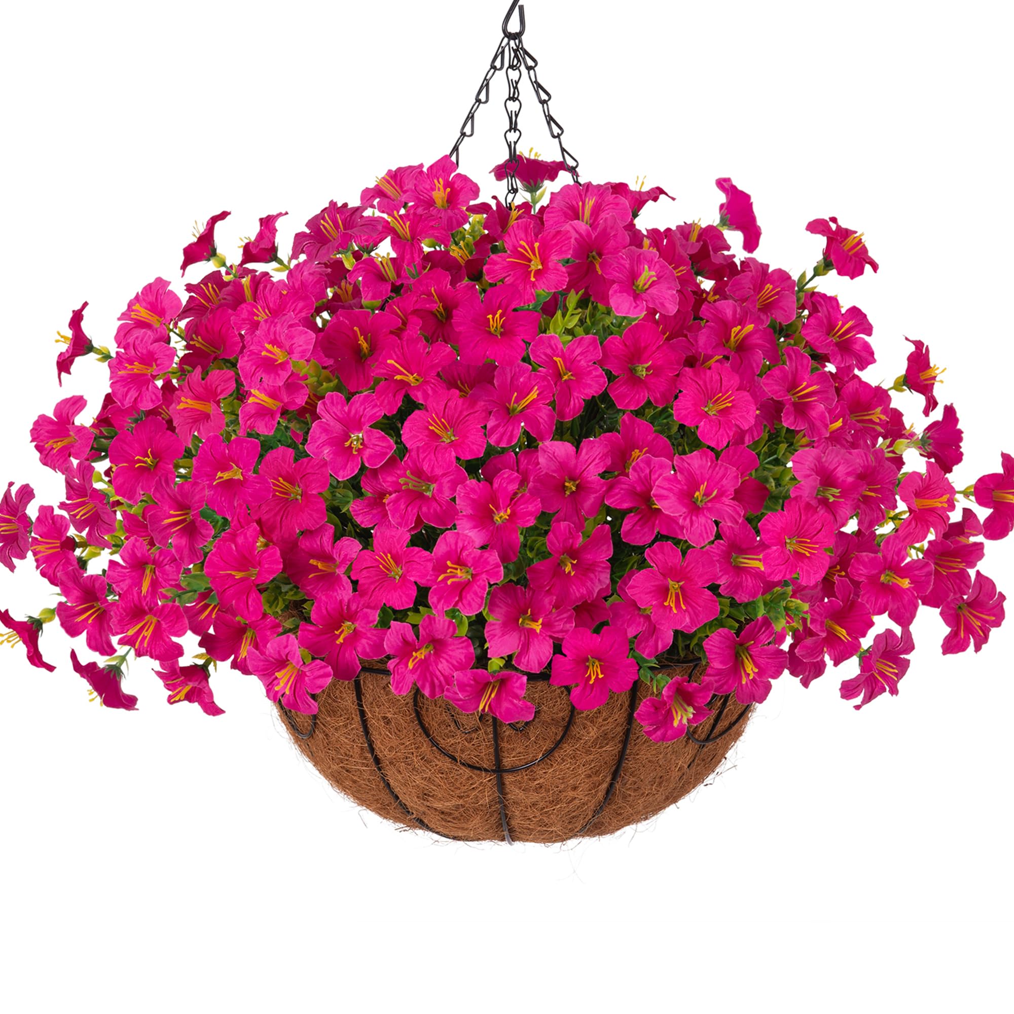 INSPRING Artificial Fake Hanging Flowers Fuchsia