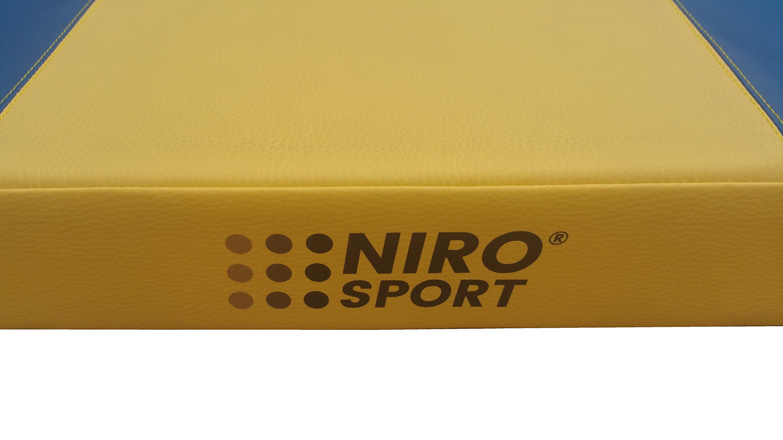 Tappetino Allenamento NiroSport 200x100x8cm - Blu/Giallo, Impermeabile, Per Gym, Arti Marziali - Foto 3