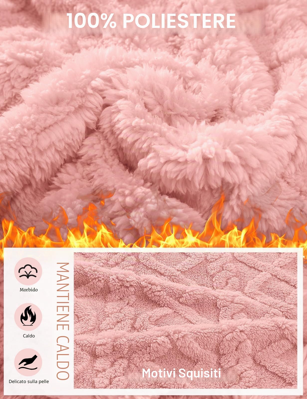 Niwicee Pigiama Donna Invernale Pile Pigiami Caldo Felpato Pigiama Flanella Donna Abbigliamento da Notte Lounge Pigiami Due Pezzi Felpa a Maniche Lunghe e Pantaloni con Tasche