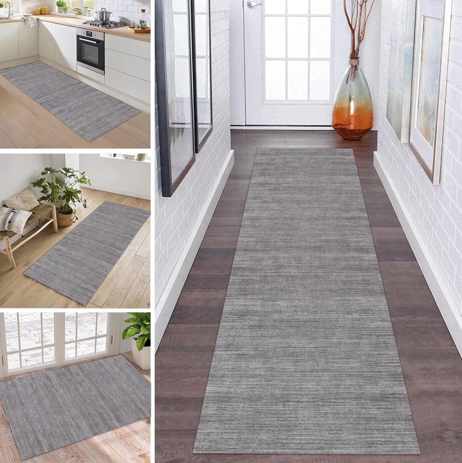 Tapis de couloir anti-glisse lavable en machine pour sécuriser l'entrée